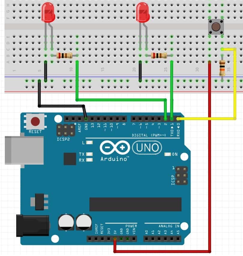 How to use push button with Arduino
