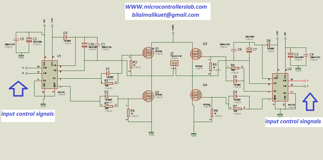 How To Make H Bridge Using Ir2110