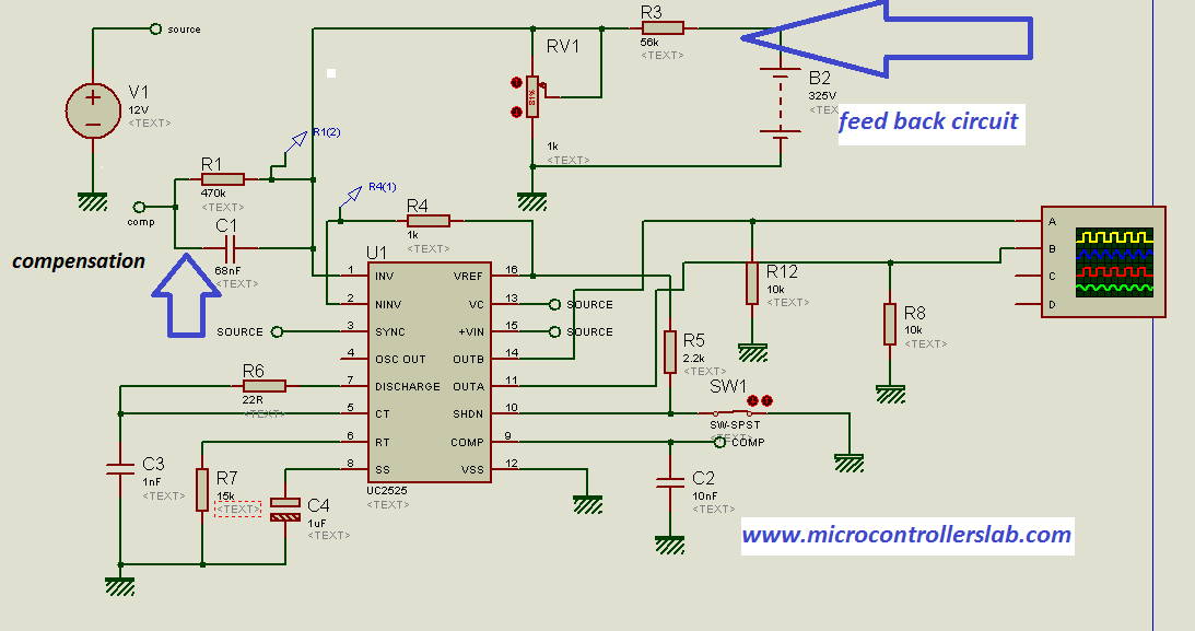 SG3525 PWM IC Pinout, Examples, Applications, Features, Datasheet