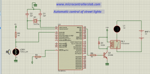 circuit diagram of automatic control of street lights