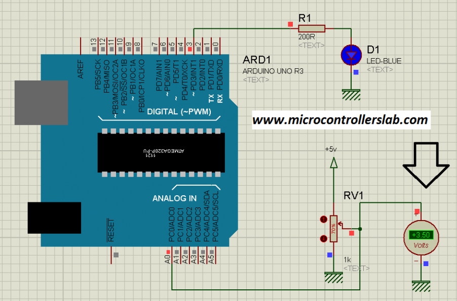 Analog voltage reading using Arduino UNO R3