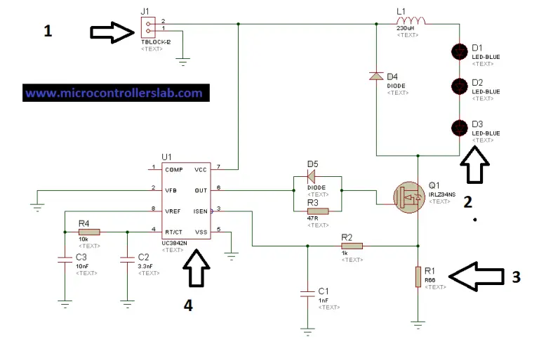 Led Driver Using Uc3842 Pwm Controller Ic