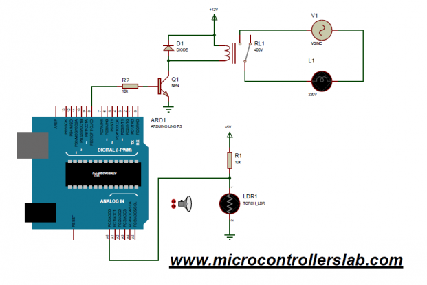 Light Sensor And Street Light Control Using Arduino 1132