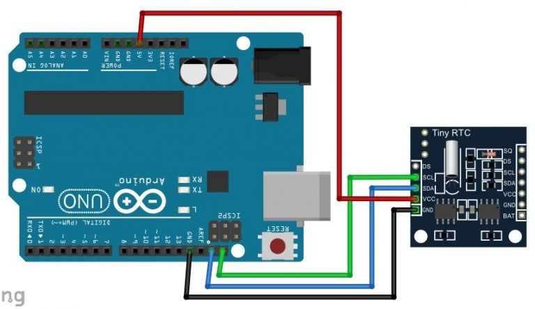 Interface DS1307 RTC Module with Arduino - Display Date/Time on OLED