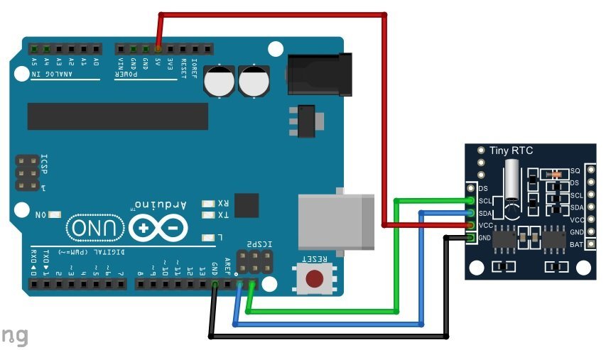 DS1307 RTC Module interfacing with Arduino