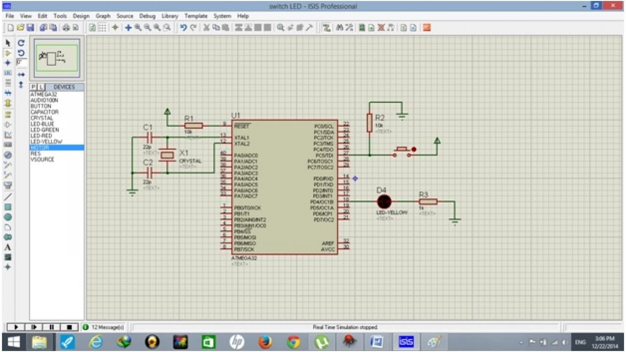 How To Use Push Button With Atmega32 Avr Microcontroller