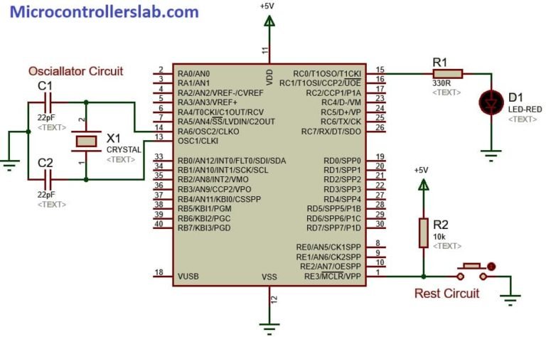 LED Blinking Using PIC Microcontroller - MPLAB XC8 And MikroC Codes