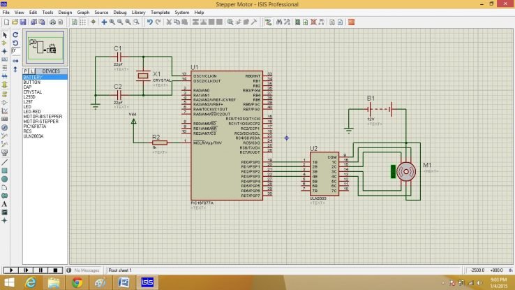 STEPPER MOTOR INTERFACING WITH PIC16F877A MICROCONTROLLER