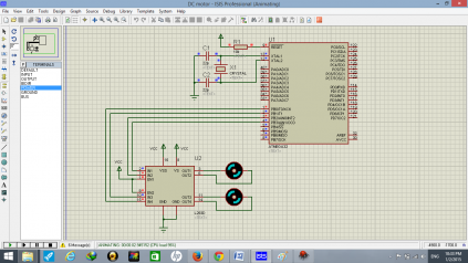 DC motor interfacing with atmega32 and L293