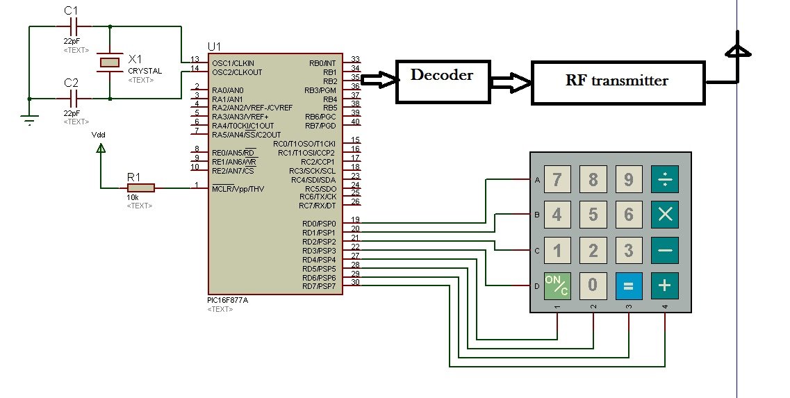 metal detector robot transmitter using pic microcontroller