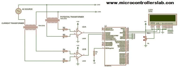 watt meter using pic microcontroller