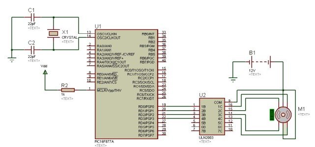 stepper motor interfacing with pic microcontroller
