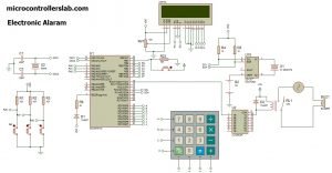 automatic Electronic bell circuit diagram using pic microcontroller