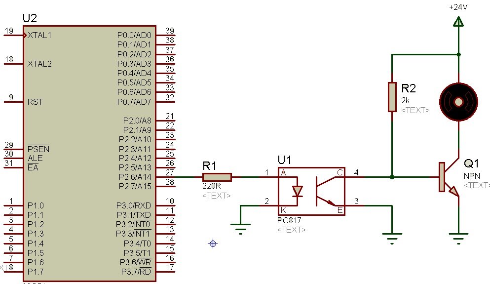 optocoupler interfacing with avr pic 8051 microcontroller 8051 pin diagram images 