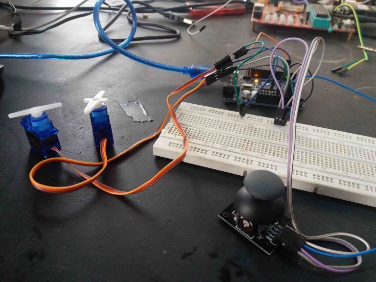 joystick based servo motor control