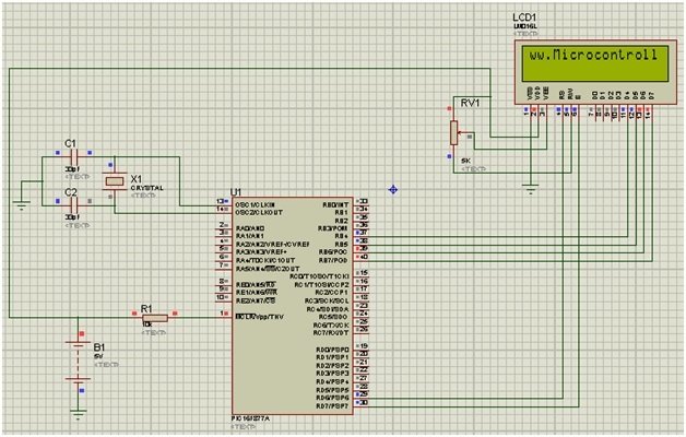 scrolling text on lcd using pic microcontroller