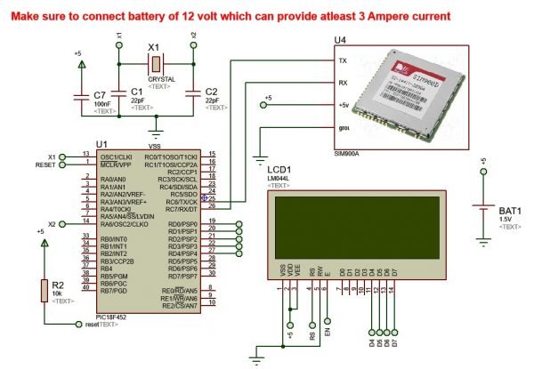wireless electronics notice board using gsm and pic microcontroller