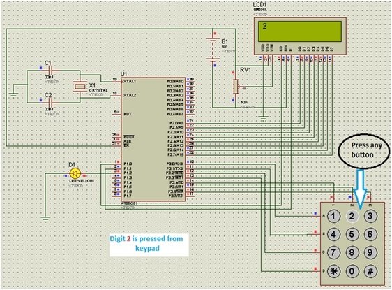 KEYPAD INTERFACING 8051 MICROCONTROLLER with programming guide