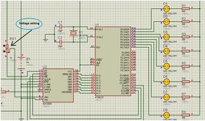 ADC interfacing with 8051 microcontroller full voltage