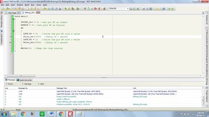 MikroC PRO for PIC Getting Started Tutorial - Write Your First Program