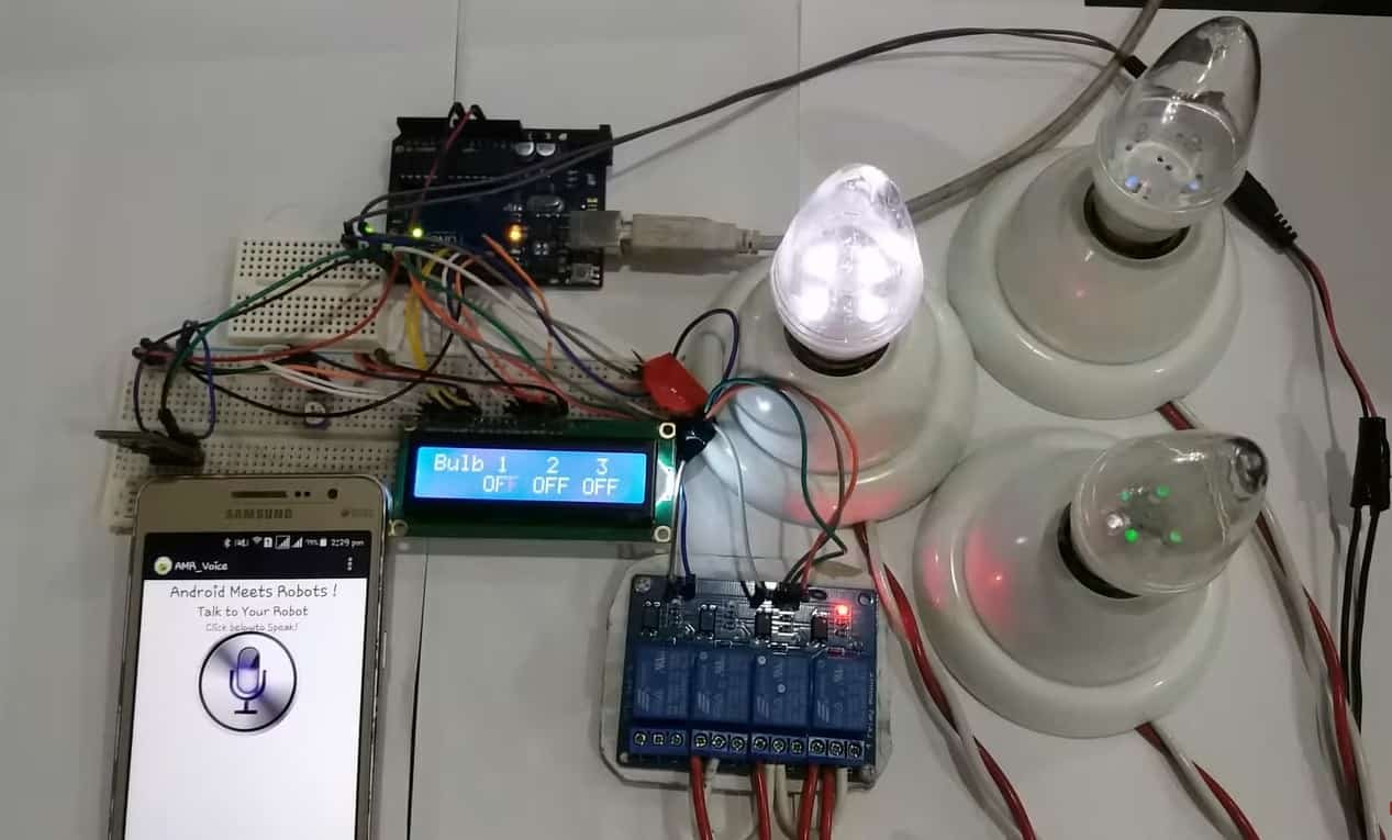 Voice Controlled Home Automation system using Arduino and Bluetooth