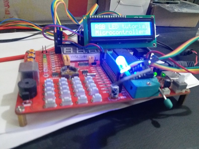 RGB LED interfacing with pic microcontroller