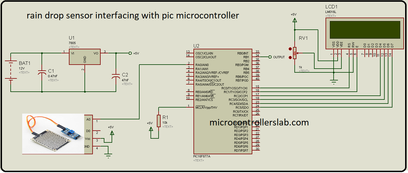 Rain Detector Schematic Diagram