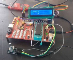 Rotary Encoder Module interfacing with pic16f877a microcontroller