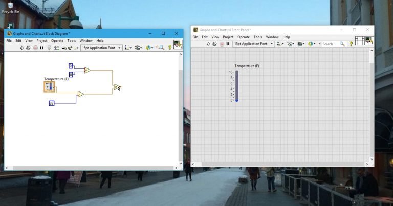 Using charts and graphs in labview with example: tutorial 6