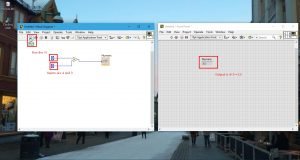 Output of addition in labview