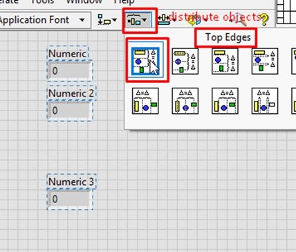 distribute objects in labview