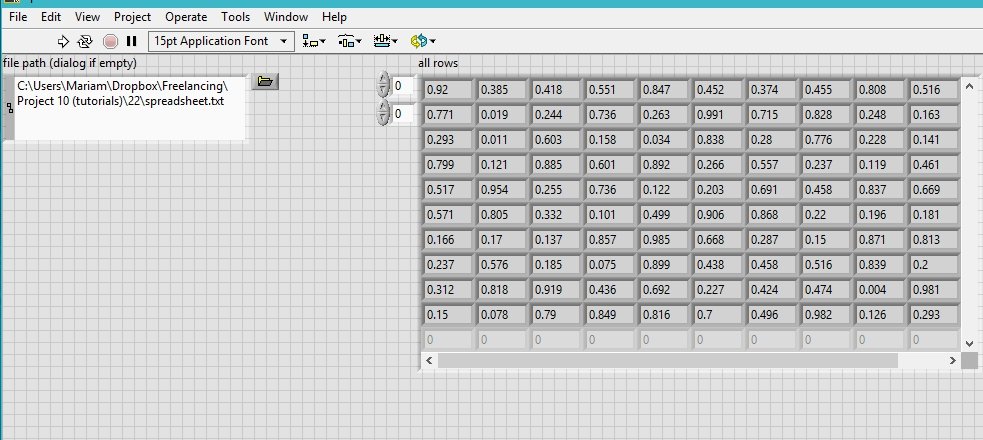 Read And Write Data To Excel Files In Labview Tutorial 22