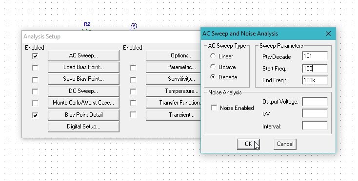 AC circuits analysis in PSpice : tutorial 6