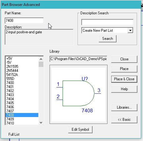 half adder and full adder simulation using PSpice : tutorial 13