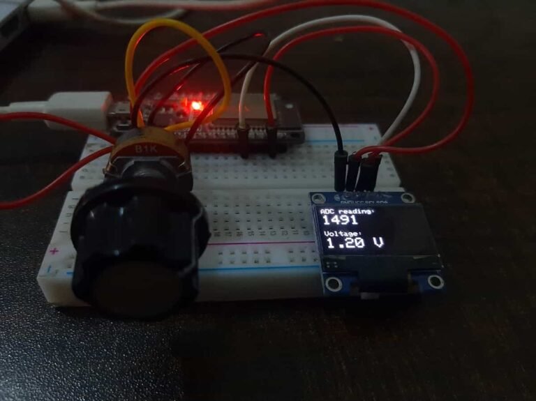 How To Use Adc Of Esp32 Measuring Voltage Example