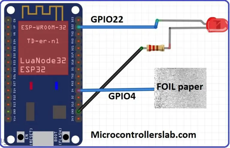 ESP32 Capacitive Touch Sensor - How To Use Them As A Button