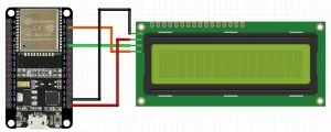 I2C LCD interfacing with ESP3 wiring diagram