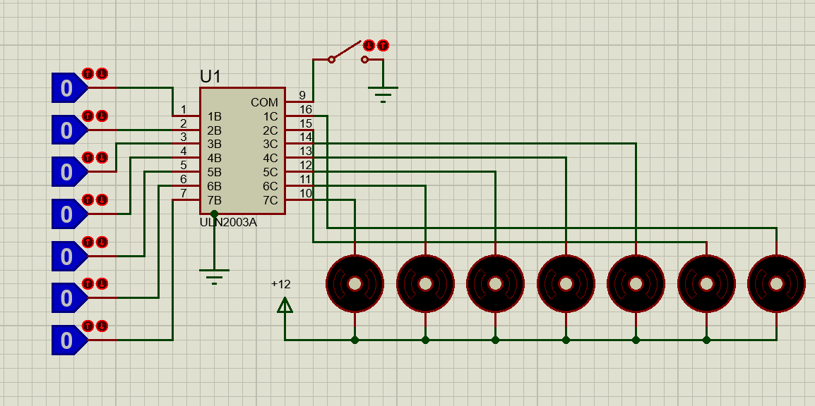 Uln2003a схема включения светодиодов