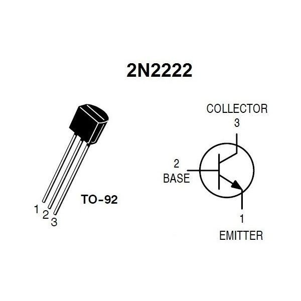 20x 2N2222A NPN Transistor – TO-18 / CAN-3 – Unbranded