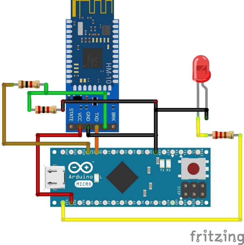 HM-10 Bluetooth Module interfacing with arduino nano example with LED