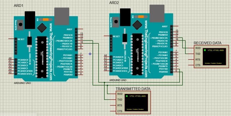 Serial Communication Between two Arduino Boards - UART Interfacing