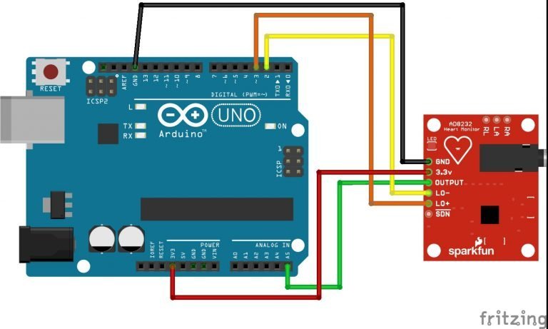 AD8232 ECG Module interfacing with Arduino
