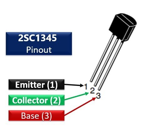 2SC1345 NPN Amplifier Transistor pinout diagram