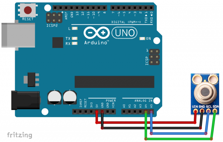 Mlx90614 Contactless Ir Temperature Sensor Interfacing With Arduino 1269