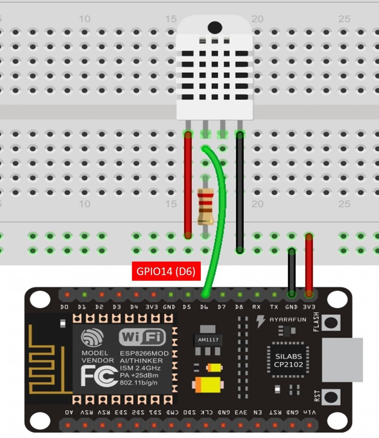 Interface Dht11 Dht22 With Esp8266 Display Readings On Oled 4326