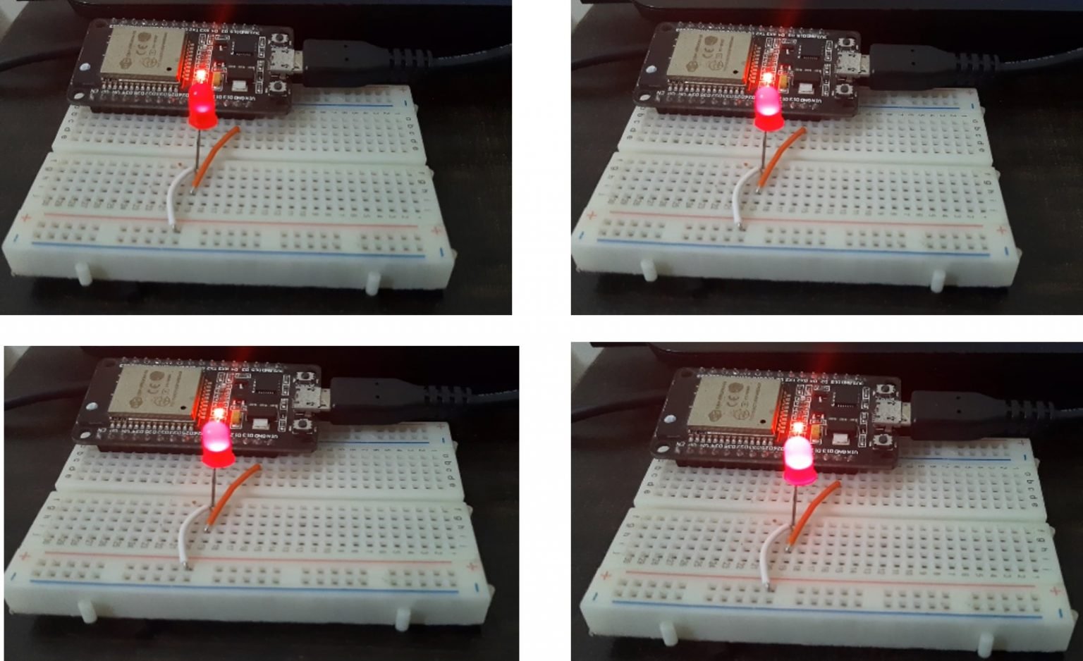 Micropython Pwm Esp32 And Esp8266 Led Fading And Brightness Control