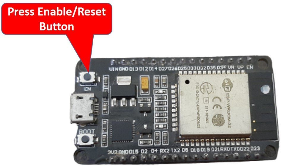 ESP32 enable reset button