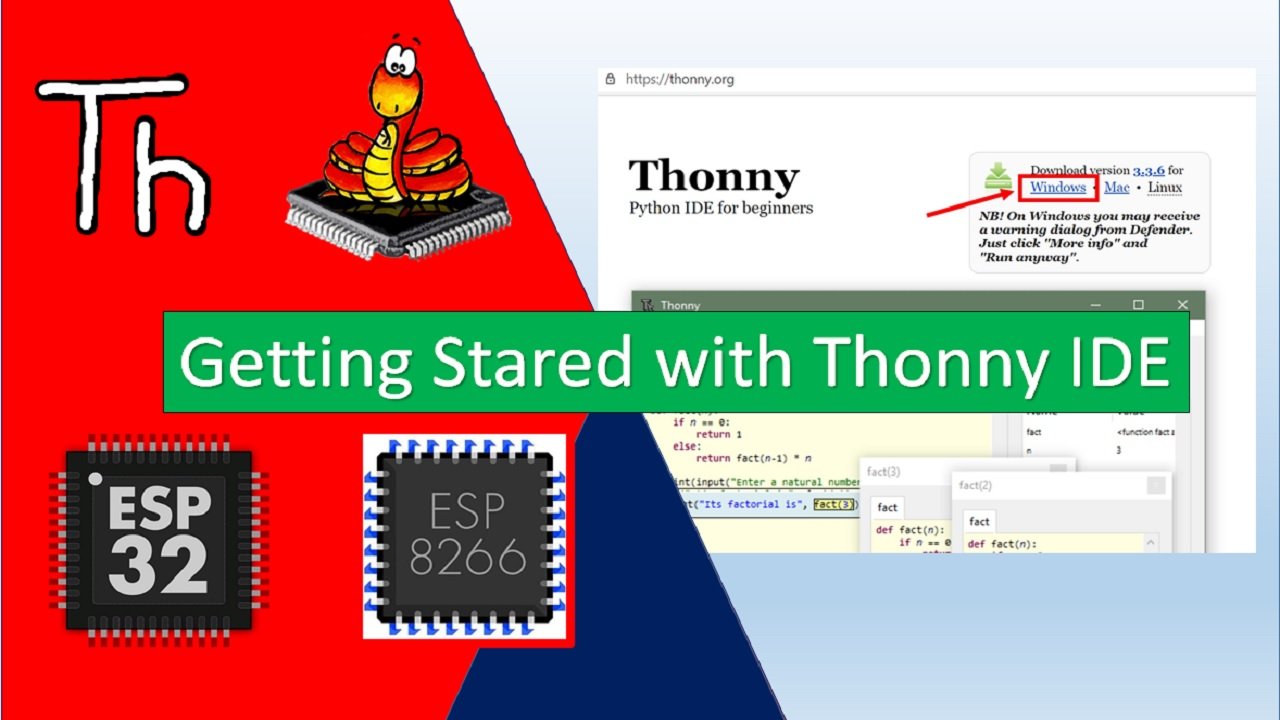 Getting started with thonny IDE for ESP32 and ESP8266