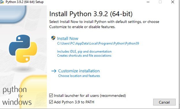 install python