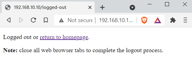 ESP password protected web page LOG OUT